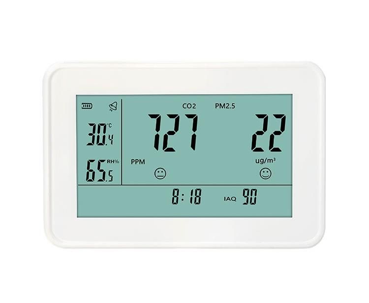 Yeh-500 Multi-Function CO2 Meter with Formaldehyde Haze (PM2.5/1.0/10) Temperature Humidity Monitoring