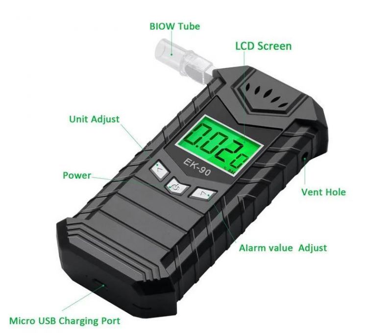 Personal Breathalyser Alcohol Breath Analyser Alcohol Checking Machine Alcohol Detector