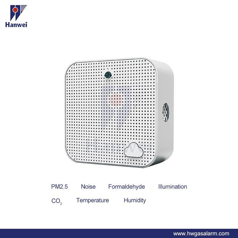 7 in 1 Detection-Pm2.5, CO2, Hcho Air Quality Monitor with LED DOT Matrix Display APP Control