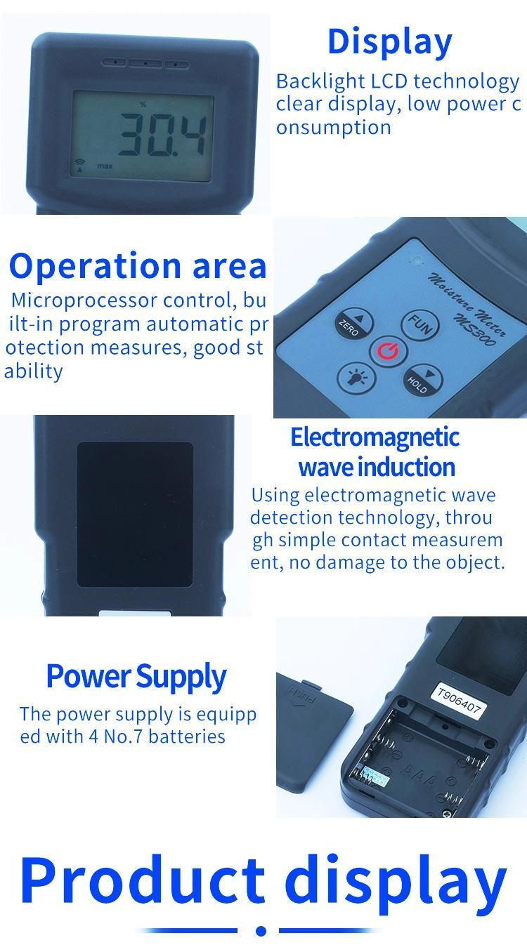 Tk Brand Multifunctional Moisture Meter with 10 Codes