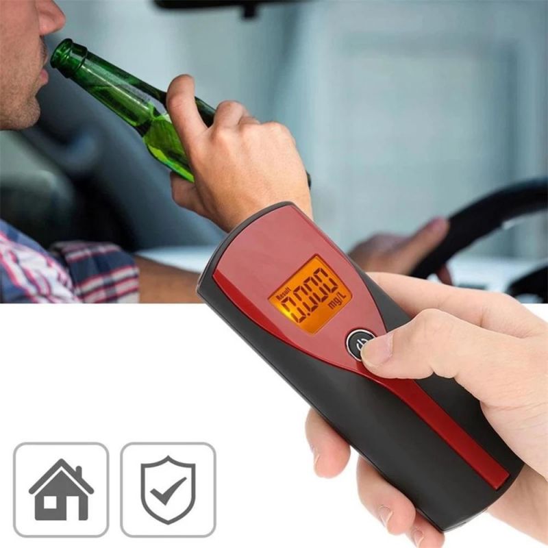 Digital Alcohol Breath Alert Breath Tester LCD Display with Audible Alert Quick Response Breathalyzer Parking Breathalyser