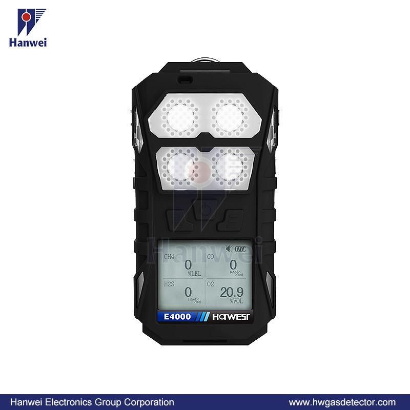 4 in 1 Portable Gas Detector Outdoor/Indoor Built-in Pump Anti-Interference Co/O2/H2s/Combustible Gas