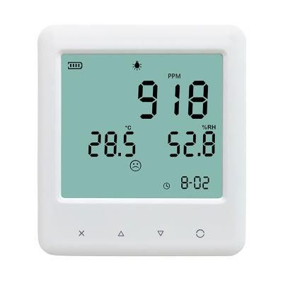 Desktop and Wall-Mountable Temperature Humidity Gauge CO2 Monitor