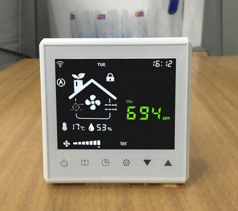 Hessway WiFi RS485 Laser Carbon Dioxide CO2 Sensor Controller for Greenhouse Grow Solenoid Valve Ventilation by Tuya APP