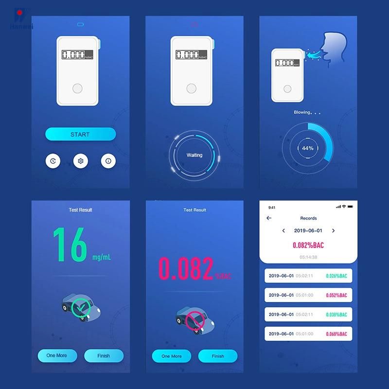 Widely Used Alcohol Breath Tester with Long Battery Life for Personal Care