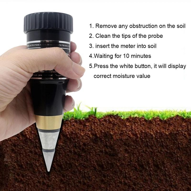 No Battery Required Short 2 in 1 Soil pH Tester pH Tester Moisture Soil Tester