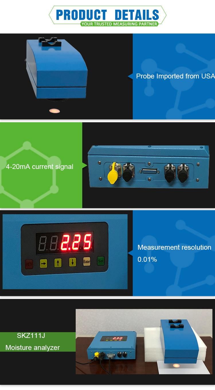 Digital Wateriness Meter 0-100% Infrared Online Wood Chip Moisture Tester