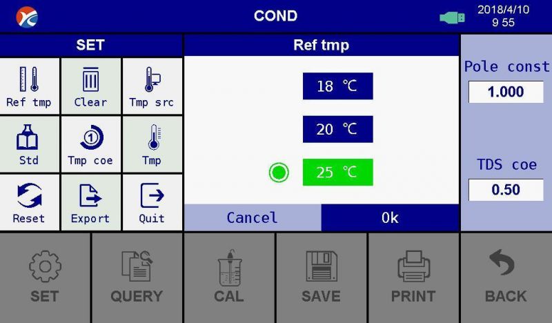 1, 2, 3 Point Calibration pH/Conductivity Meter Water Analyzer