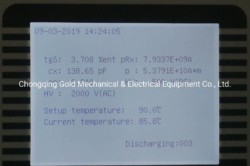 Gdgy Insulating Oil Dielectric Loss Tangent Delta Tester