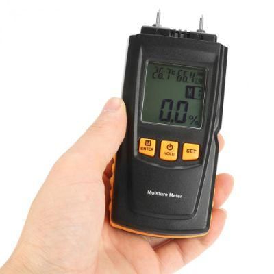 2 Pin Digital LCD Intelligent Wood Moisture Meter Tester Timber Hygrometer Humidity Detector