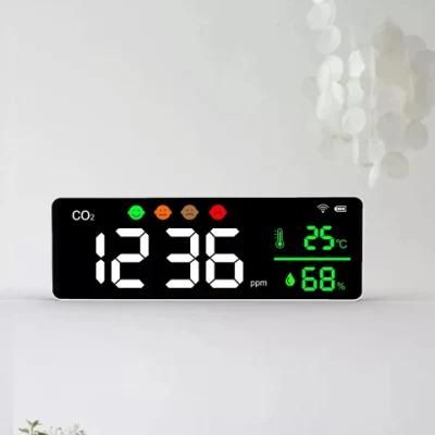 Indoor CO2 Monitor CO2 Air Quality Meter for CO2 Ppm Rh C/F Time Date