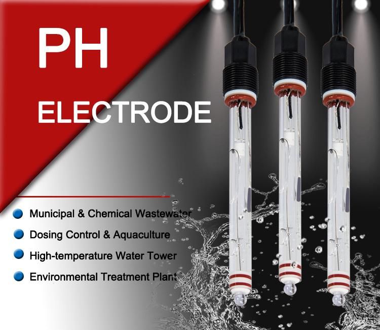 High Temperature Resistance Conductivity/ORP/pH Electrode Probe Sensor for Water Purification