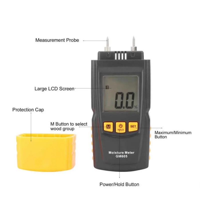 Needle-Type Portable LCD Backlight Water Content Test Moisture Instrument Moisture Meter