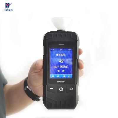 Professional Fuel Cell Type Quick Test Breathalyzer Digital Breath Alcohol Tester for Road Safety Inspection