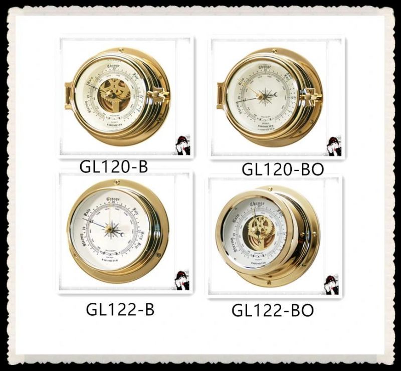 Nautical Barometer Brass Open Type Case 120mm