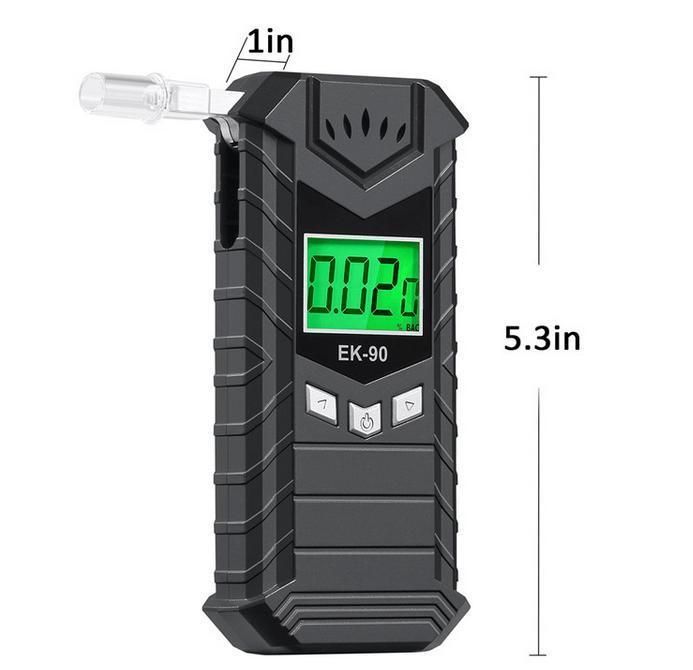 LCD Screen Personal Portable Breath Alcohol Tester Rechargeable Breathalyzer