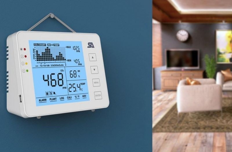 OEM and ODM Desktop and Wall-Mount CO2 Monitor, Carbon Dioxide Meter for Indoor Air Quality CO2 Meter