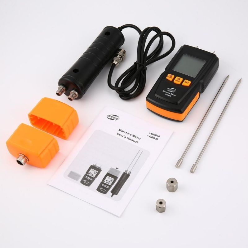 Wood Moisture Meter Digital Humidity Timber Damp Detector Temperature Hygrometer Tester