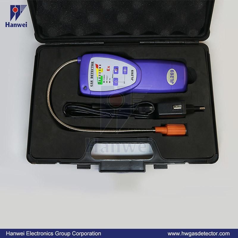 Portable H2 Gas Leak Detector Sound & Light Alarm Warning 0-10000ppm Detection Range