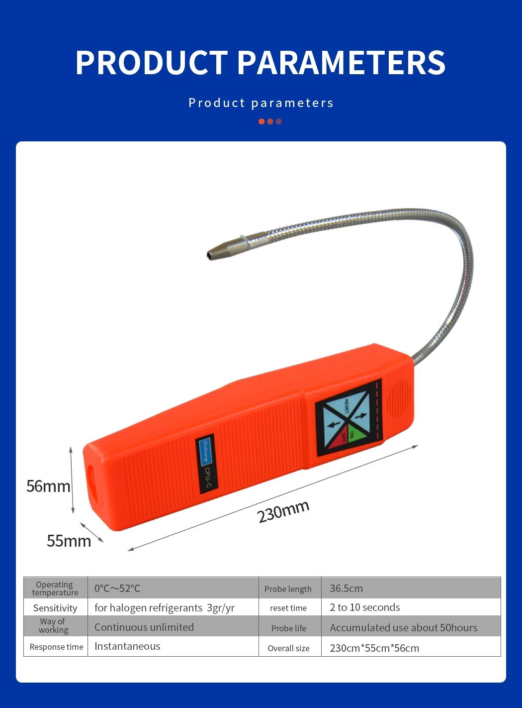 Halogen Leak Detector CPU-C Air Conditioning Halogen Leak Detector Air Conditioning Leak Detection Refrigerant Car Leak Detector