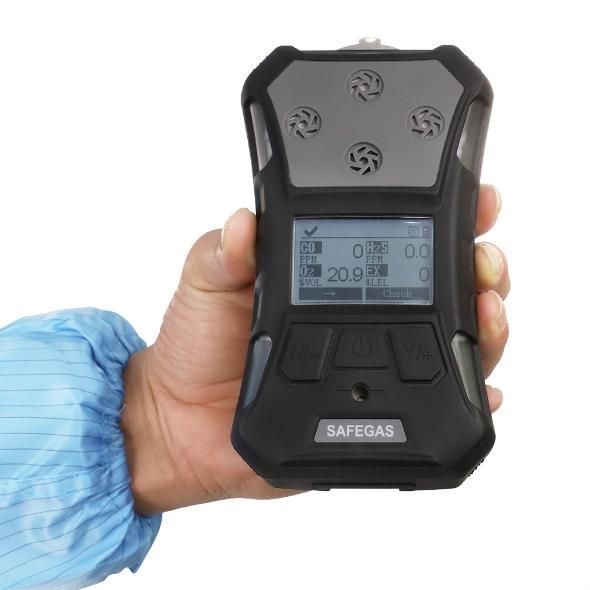 IP68 Waterproof 4 Gas Meter Portable Multi-Gas Detector Lel, Co, H2s, O2 Gas Analyzer