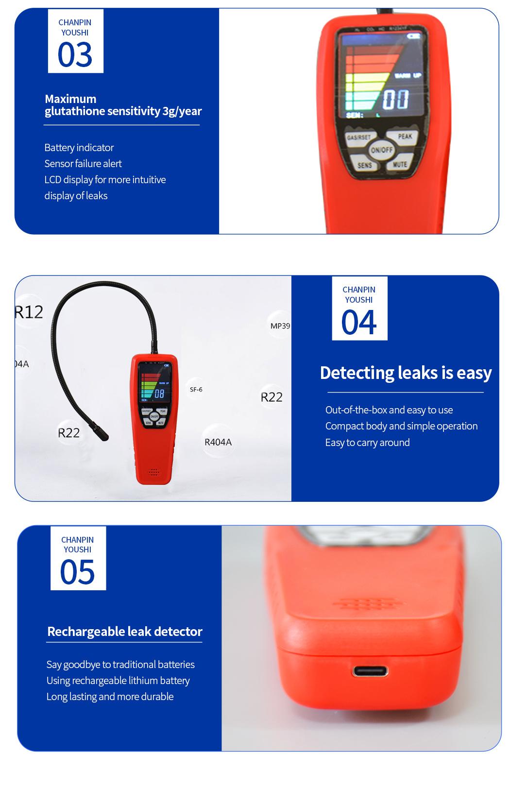 Halogen Leak Detector Ld-200refrigerant Leak Detector