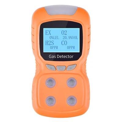 Portable 4 in 1 Gas Detector with Sound Light Vibration Alarm