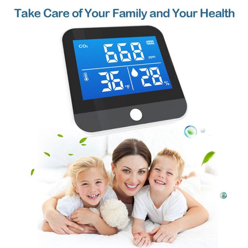 CO2 Alarm Meter for Desktop Carbon Dioxide Air Quality Monitor CO2 Monitor Tester Gas Analyzer