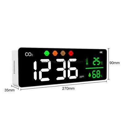 New USB Powered Indoor Air Quality Monitor Desktop Carbon Dioxide Gas CO2 Meter Detector Temperature Humidity CO2 Monitor