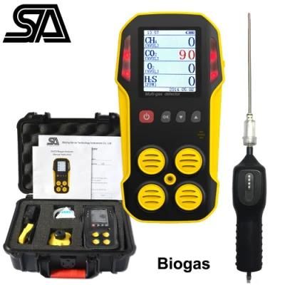 Biogas Detector, H2s O2 CH4 CO2 Infrared Sensor, Biogas Analyzer