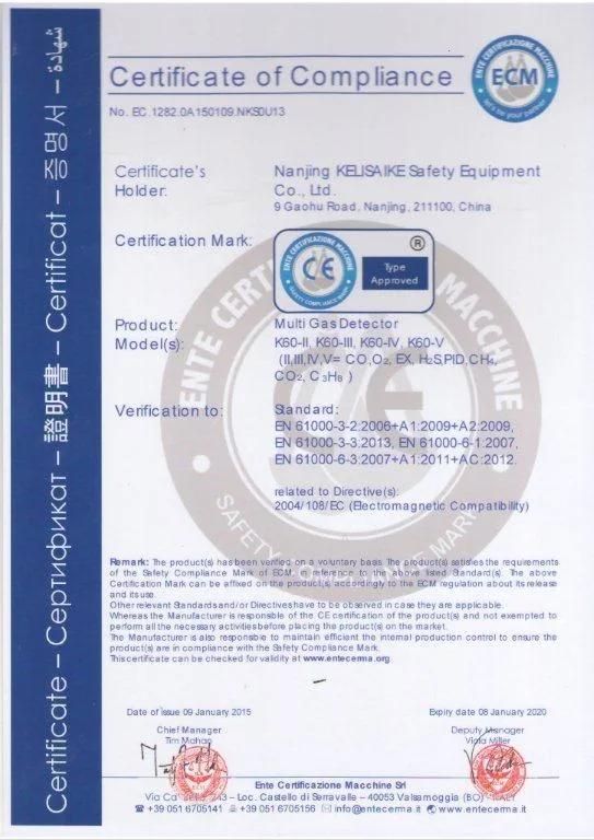 Portable Multi Gas Detector Co H2s O2 CH4