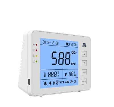 Touch Button CO2 Monitor 1300p with Rechargeable Battery