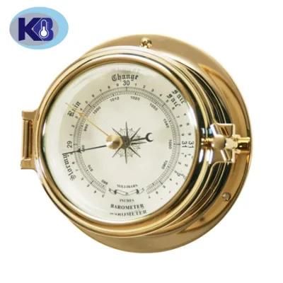 Nautical Barometer Brass Open Type Case 120mm