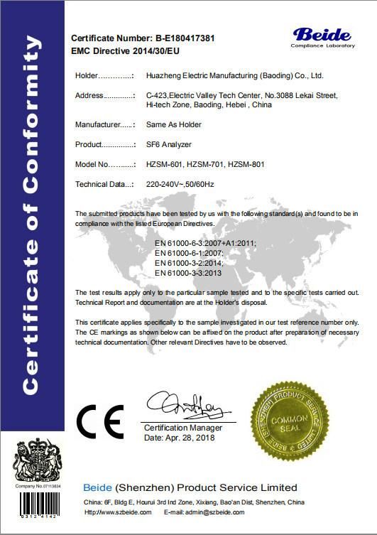 Multi-Functional Comprehensive Dew Point Ppm Purity Decomposition Sf6 Gas Test