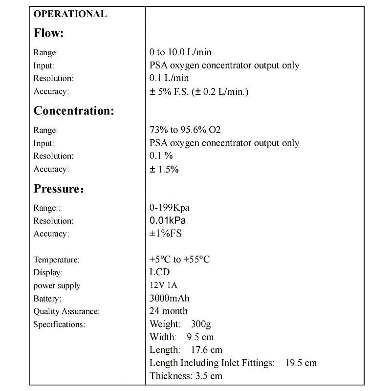 Portable Oxygen Analyzer Oxygen Meter Analyzer Oxygen O2 Analyzer