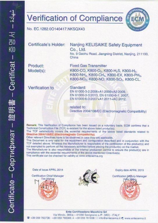 UL Certification K800 Fixed H2s Gas Detector with 0-200ppm Detection Range