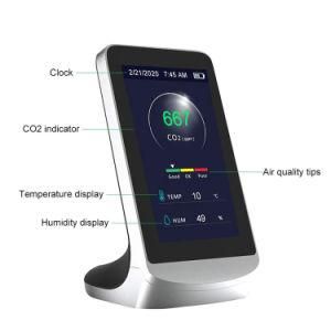 Simr 5 In1 Ambient Air Monitor CO2 Carbon Dioxide Pollution Indoor Meters Portable Air Quality Monitor Detector De CO2 Meter
