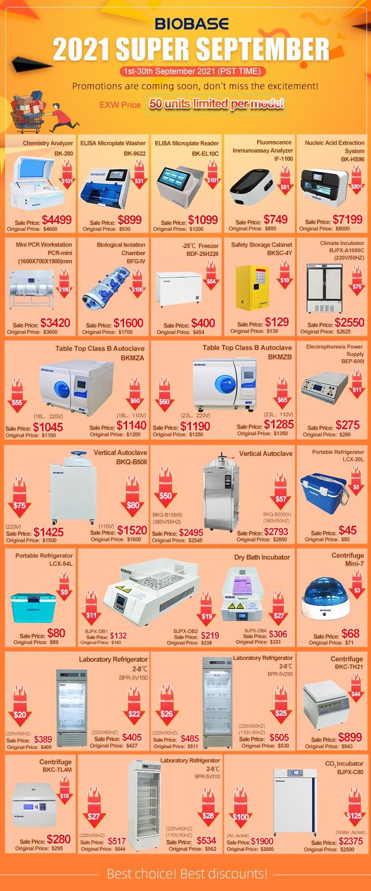 Biobase China Fully Automated Tissue Stainer Slide Stainer with Factory Price