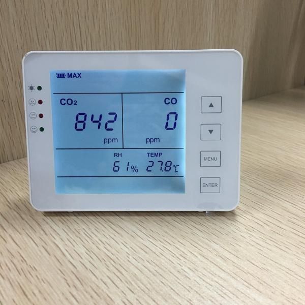 Household Carbon Oxide Co CO2 Gas Monitor in Winter Home Air Quality Monitor