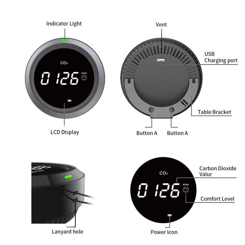 Newest Air Quality Monitor Gas Analyzer CO2 Meter Air Analyzer