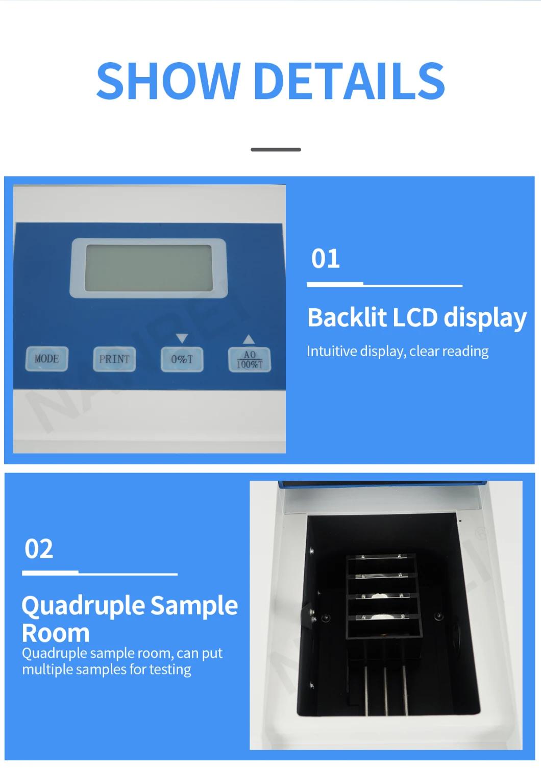 Hot Sales Digital Single Beam Spectrophotometer 721n with Economic Price