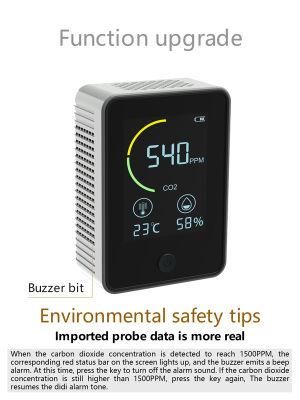 CO2 Meter Carbon Dioxide CO2 Monitor Gas Concentration Content Color Screen TFT Intelligent Air Tester Air Quality Analyze