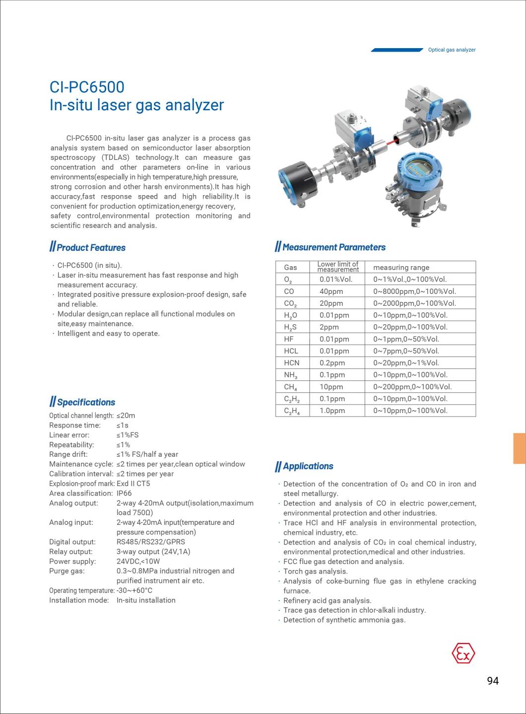 Ci-PC6500 in-Situ Laser Gas Analyzer