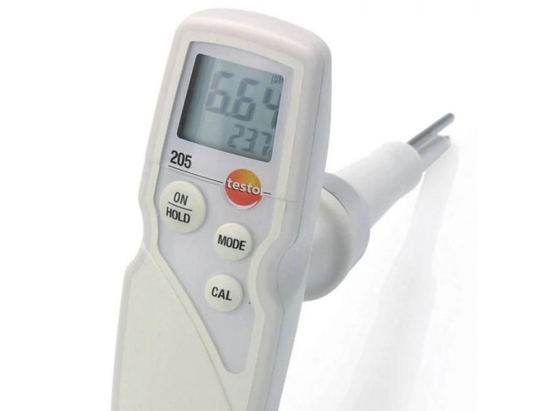 Original Testo 205 - pH/Temperature Measuring Instrument Testo205 pH Meter for Semi-Solid Media