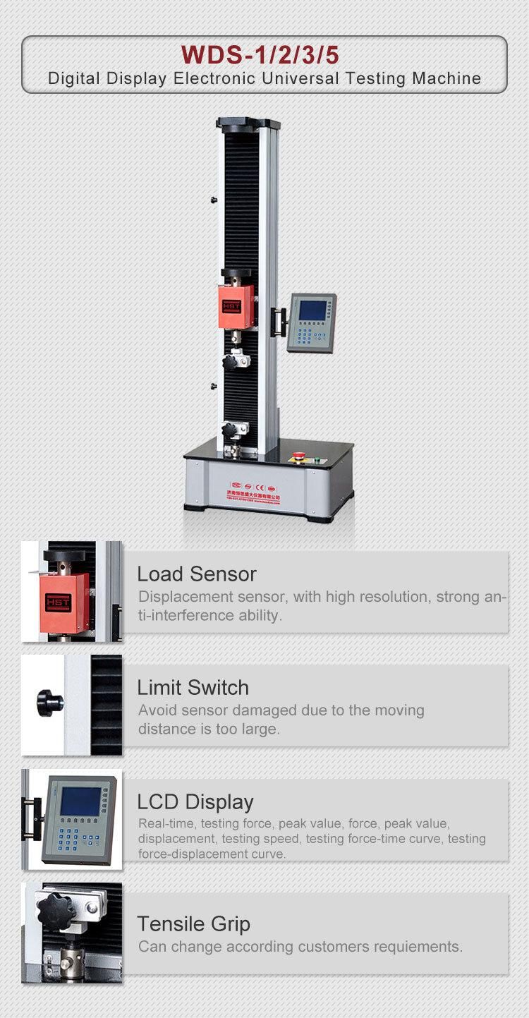 Wds Series Single Column Digital Display Electronic Universal Testing Machine