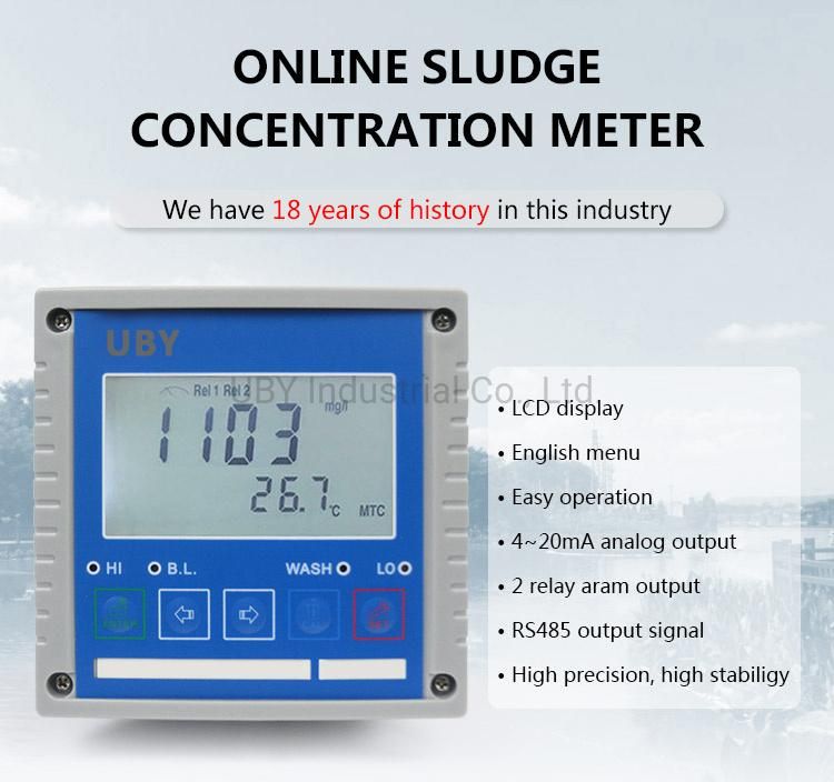 Uby High Accuracy Price Current Output 4-20mA for Settled Water Turbidity Ntu Turbidity Meter