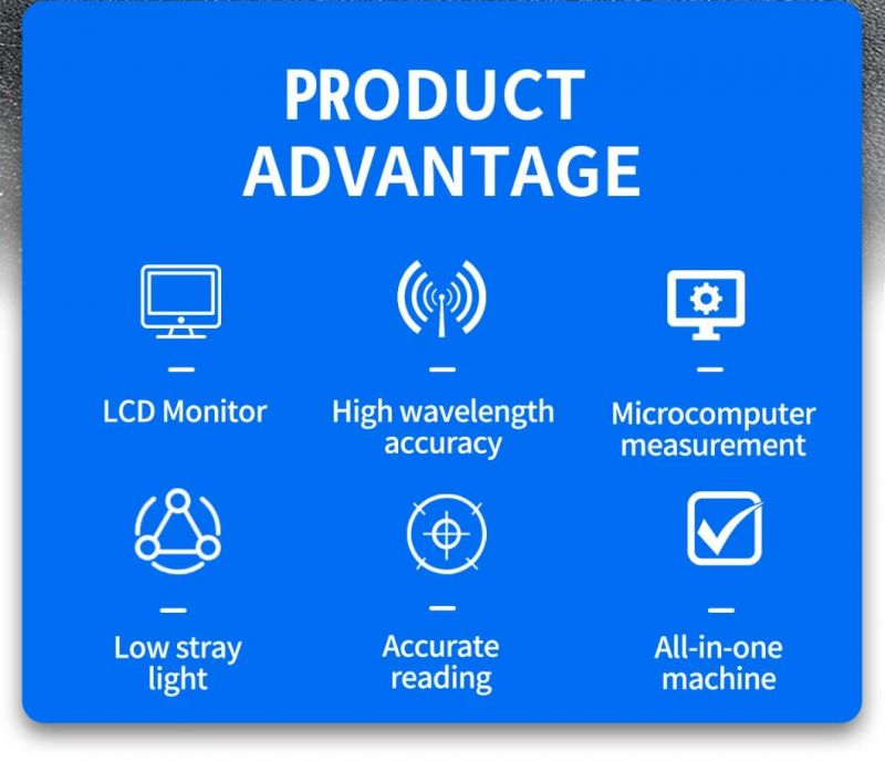Hot Sales Digital Single Beam Spectrophotometer 721n with Economic Price