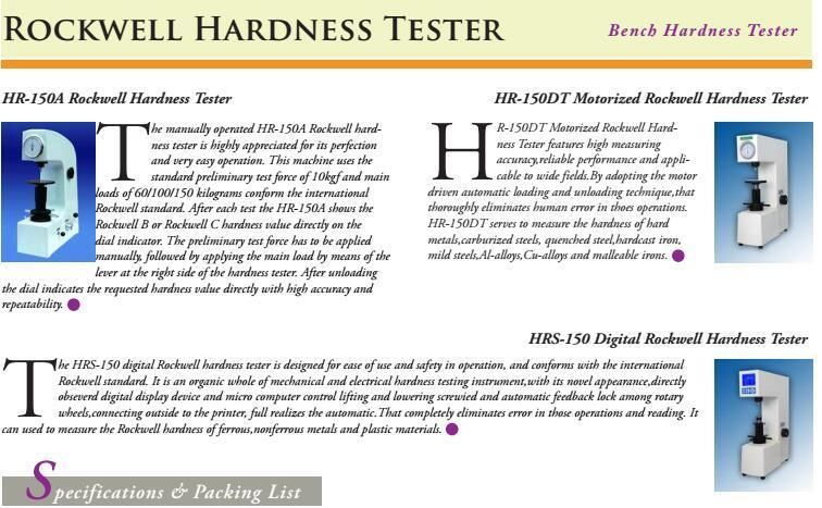 Hr-150dt Motorized Rockwell Hardness Tester