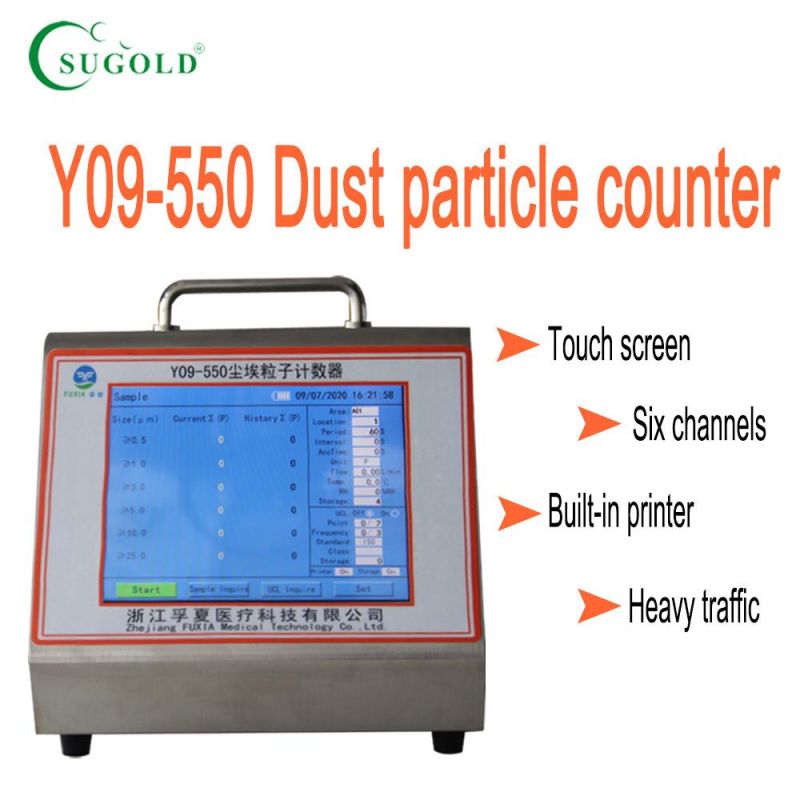Y09-550 50L/Min Touch Screen Laser Particle Counter