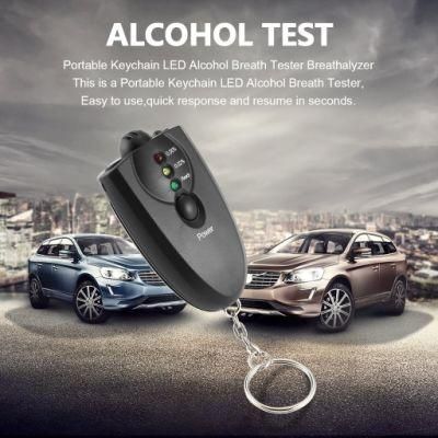 New Portable Keychain LED Alcohol Tester Breathalyzer